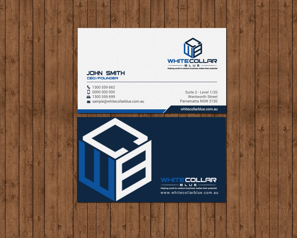 Business Card Design by chandrayaan.creative for WhiteCollarBlue | Design #15812554