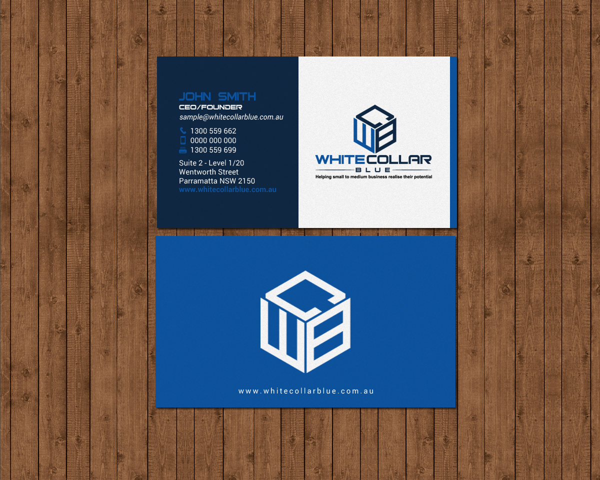 Business Card Design by chandrayaan.creative for WhiteCollarBlue | Design #15812558