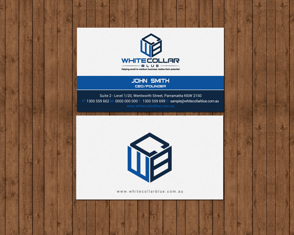 Business Card Design by chandrayaan.creative for WhiteCollarBlue | Design #15812559