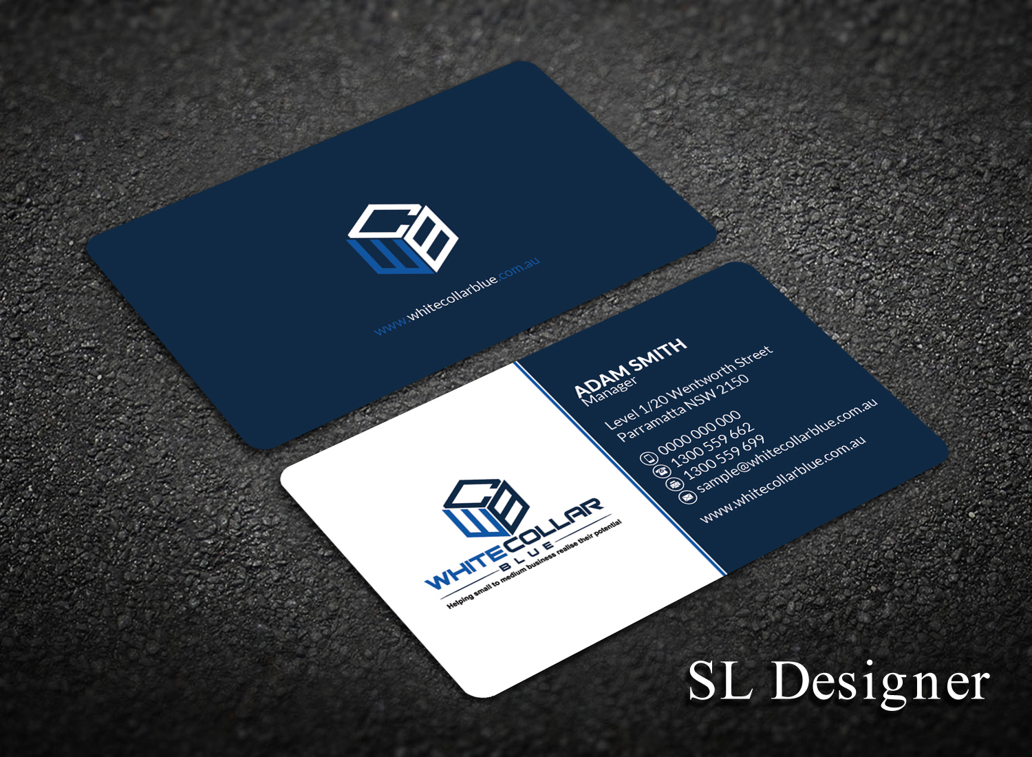 Visitenkarten-Design von SL Designer für WhiteCollarBlue | Design #15796187