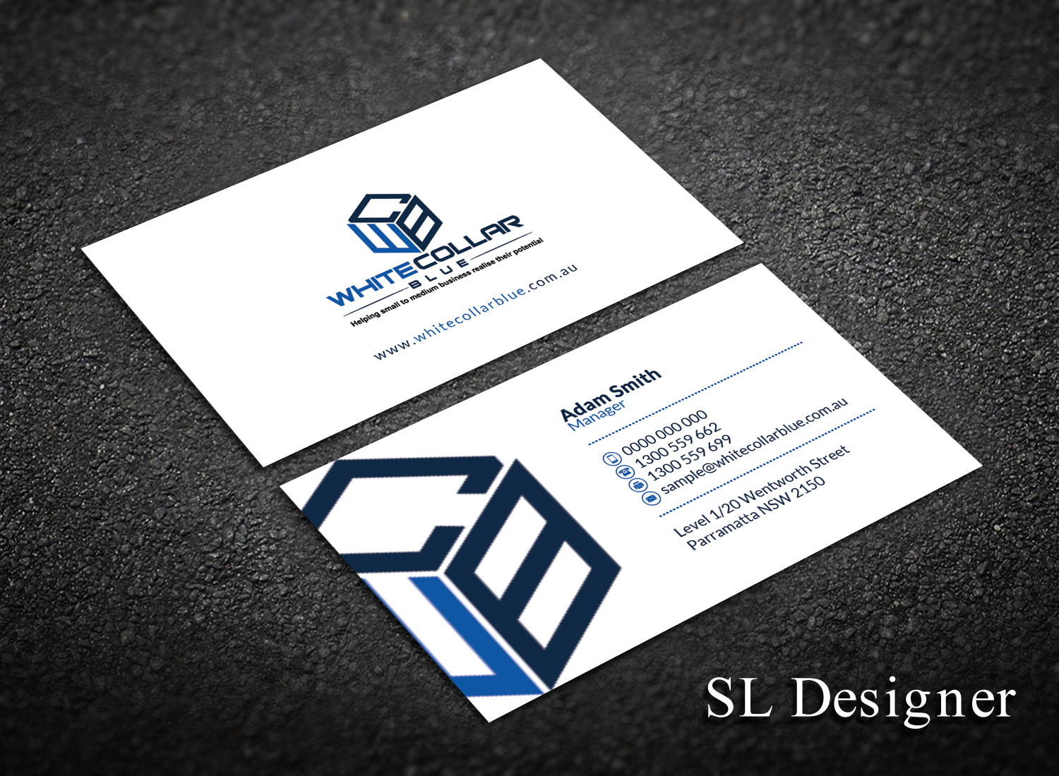 Diseño de Tarjeta de Presentación por SL Designer para WhiteCollarBlue | Diseño #15796188