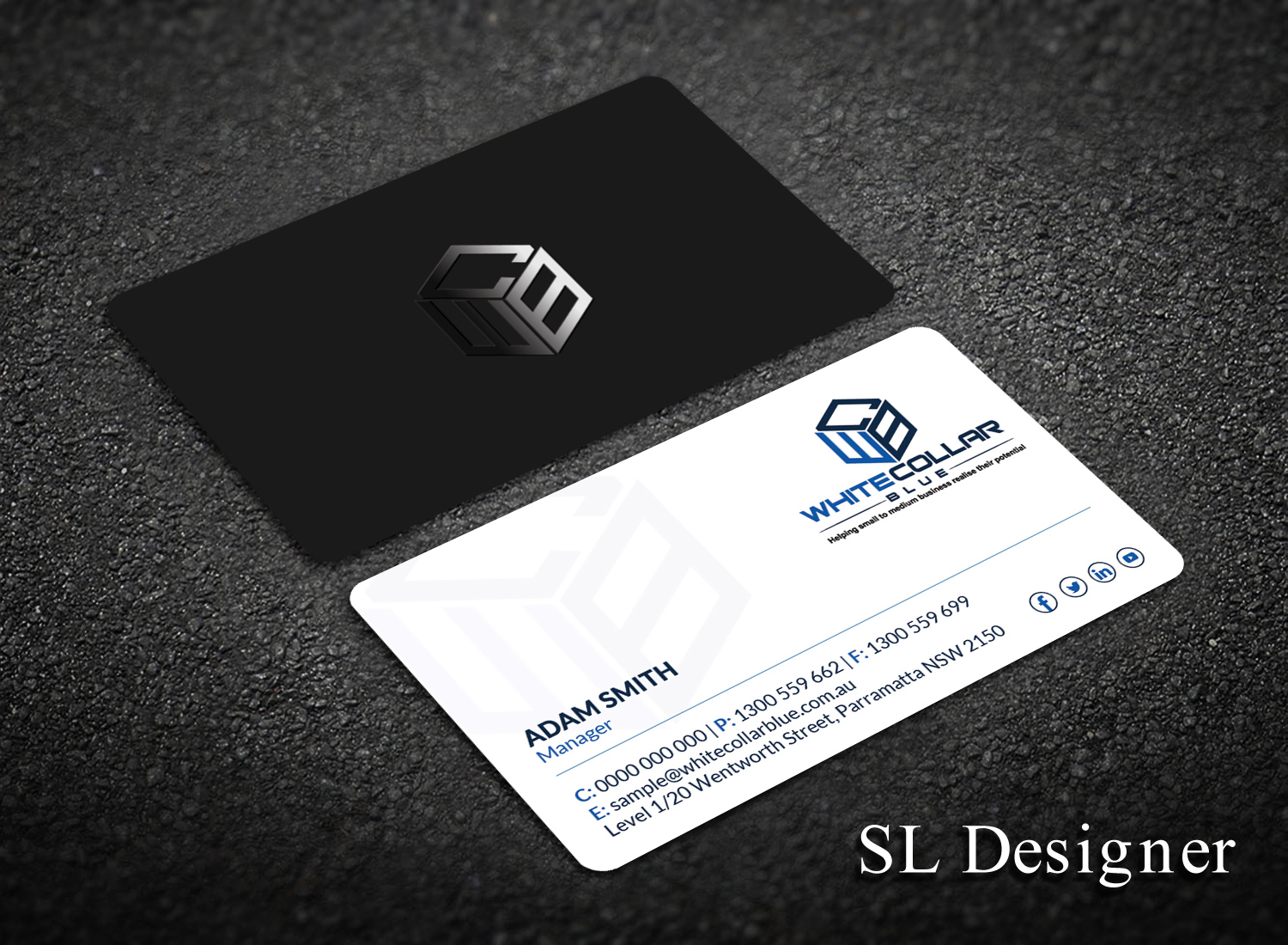 Design de Carte de Visite par SL Designer pour WhiteCollarBlue | Design #15796189