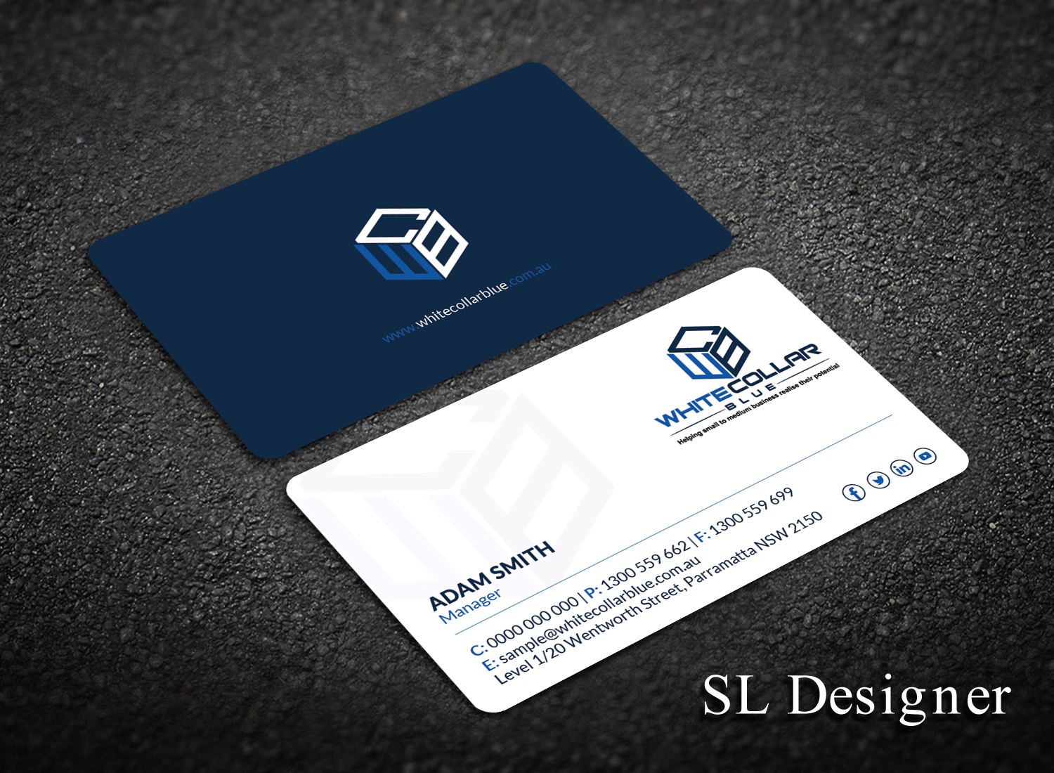 Business Card Design by SL Designer for WhiteCollarBlue | Design #15796190