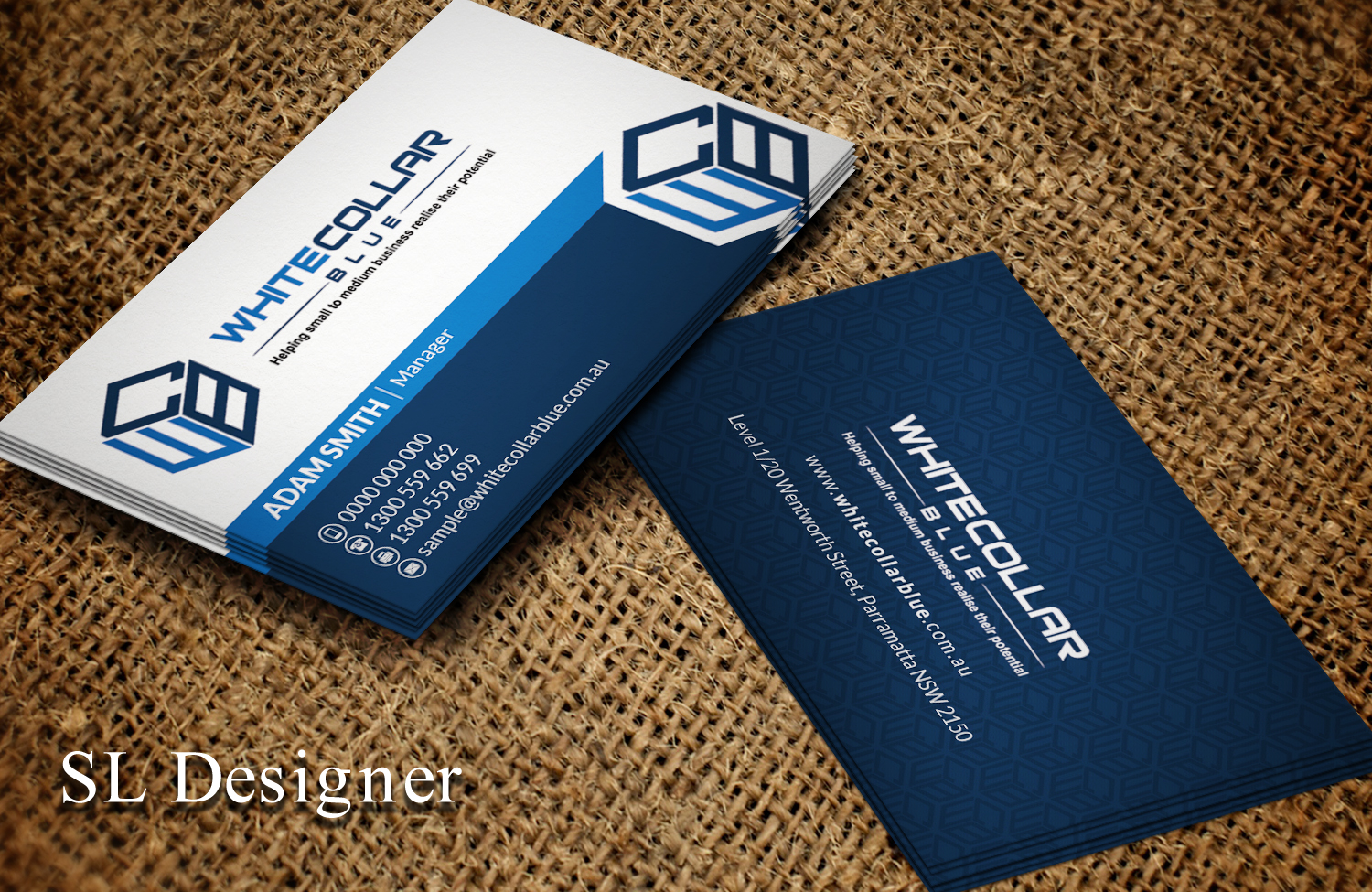 Business Card Design by SL Designer for WhiteCollarBlue | Design #15796201