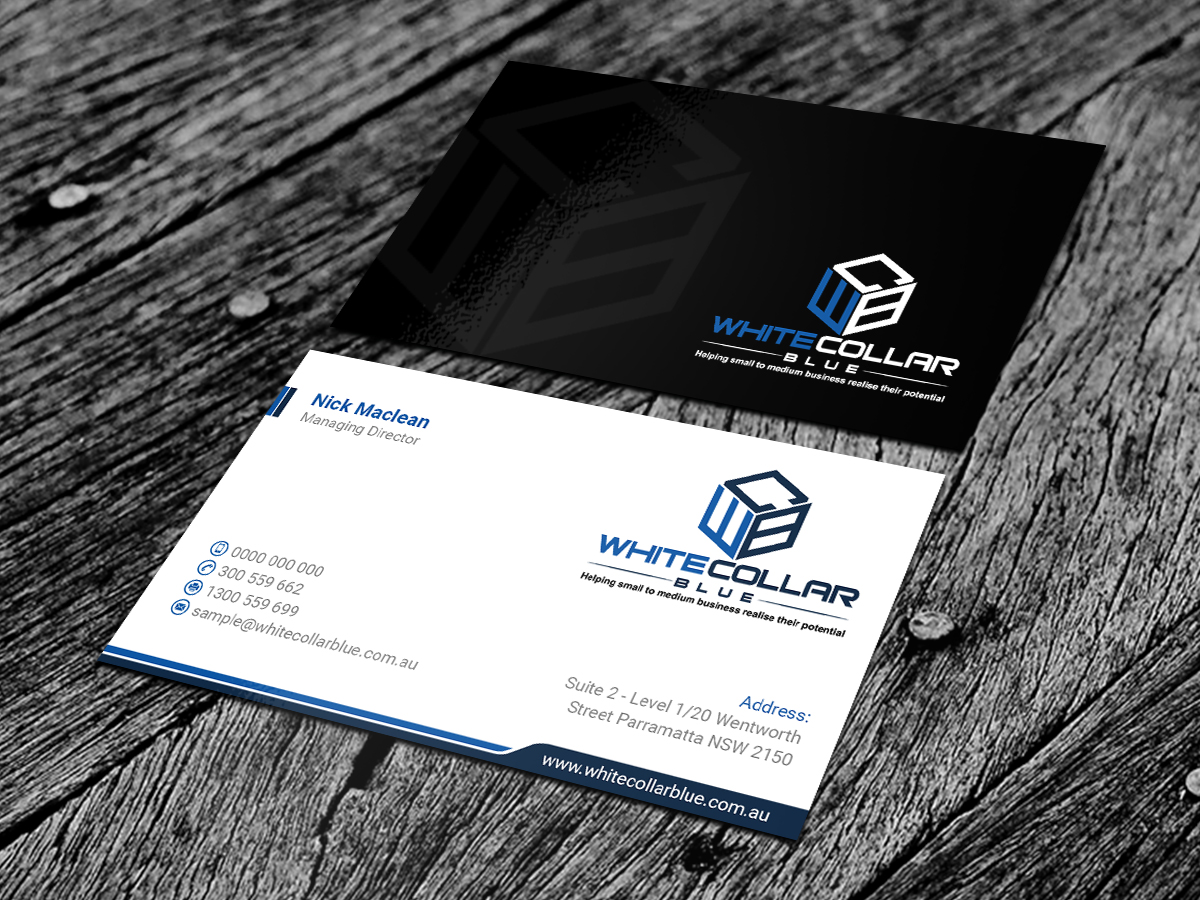 Diseño de Tarjeta de Presentación por SS_Designs para WhiteCollarBlue | Diseño #15967311