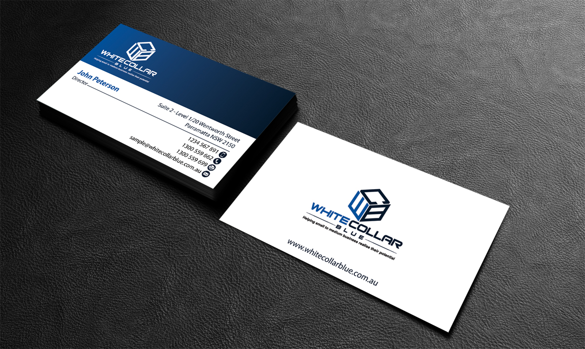 Diseño de Tarjeta de Presentación por alpesh9520 para WhiteCollarBlue | Diseño #15799688