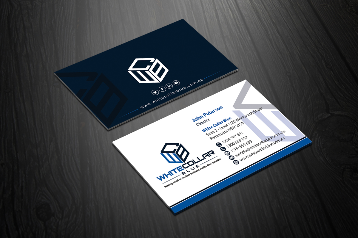 Visitenkarten-Design von alpesh9520 für WhiteCollarBlue | Design #15823013