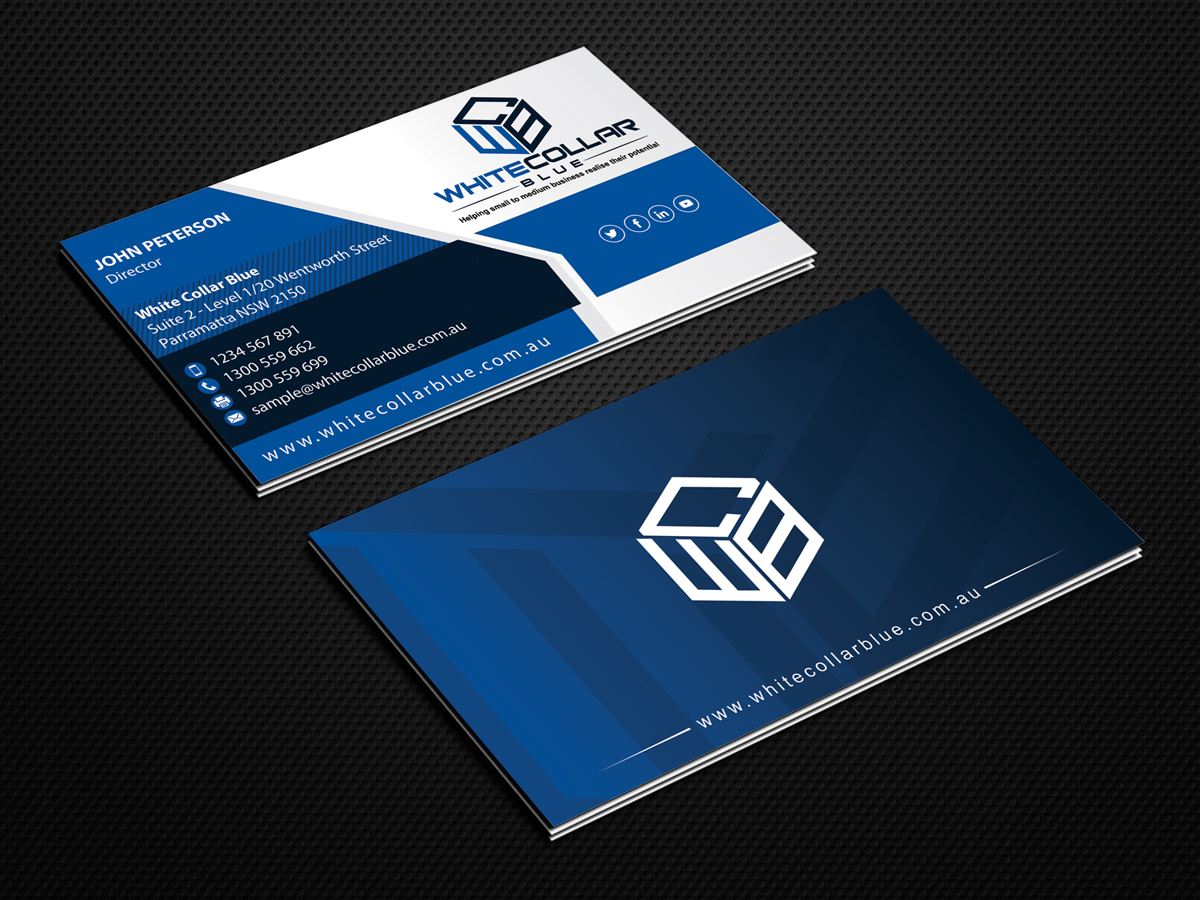 Diseño de Tarjeta de Presentación por alpesh9520 para WhiteCollarBlue | Diseño #15937203