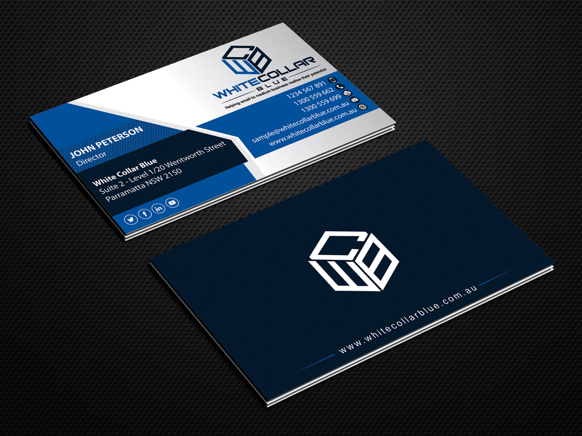 Diseño de Tarjeta de Presentación por alpesh9520 para WhiteCollarBlue | Diseño #15937204