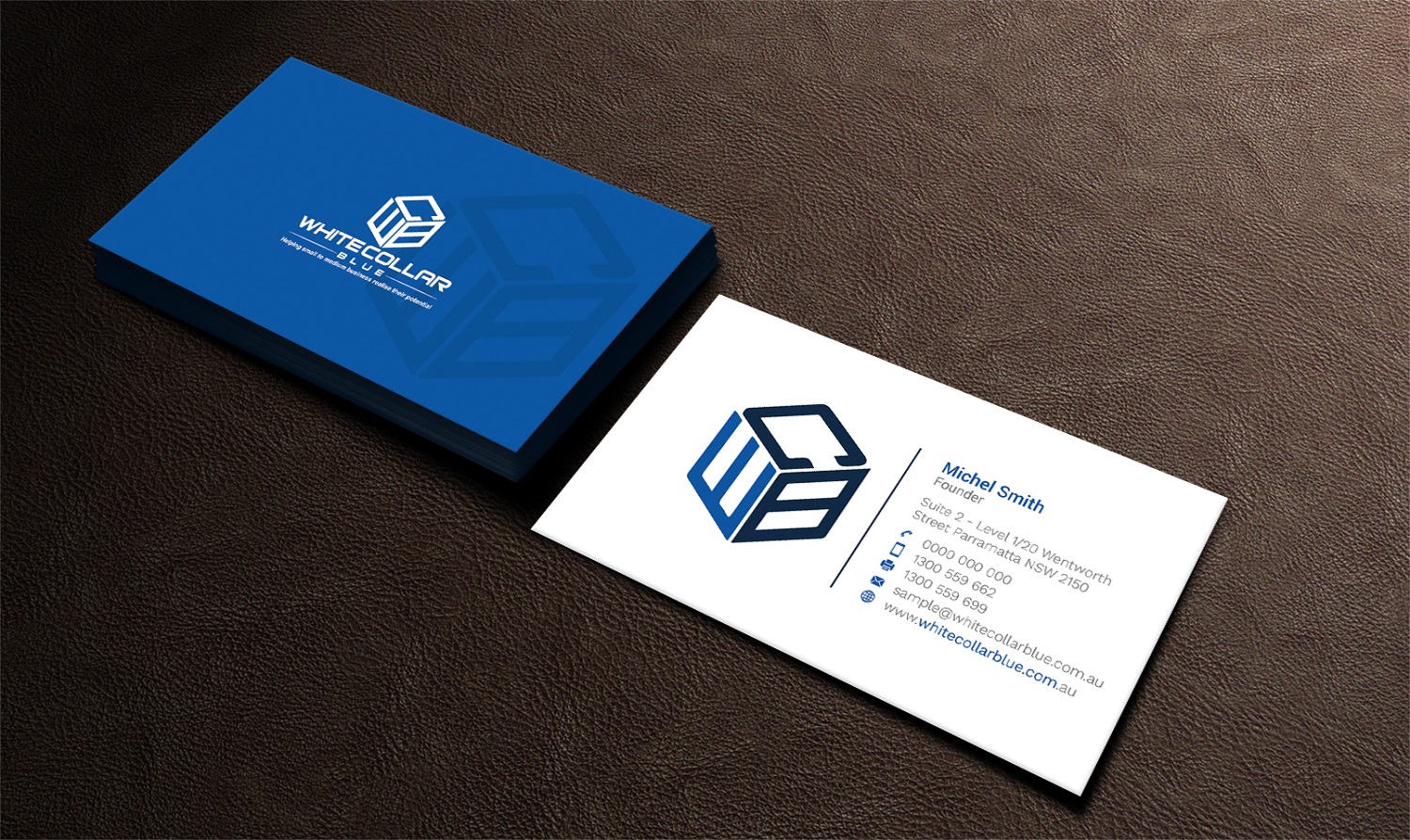 Business Card Design by Graphic Flame for WhiteCollarBlue | Design #15796999