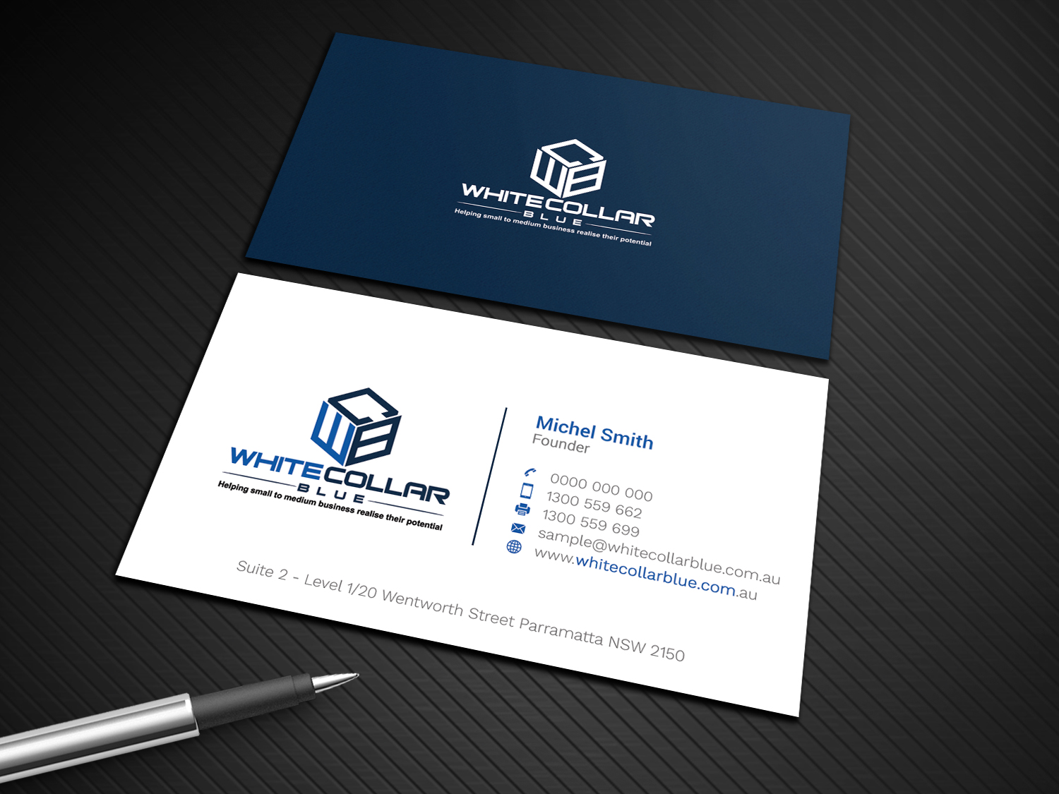 Business Card Design by Graphic Flame for WhiteCollarBlue | Design #15797001