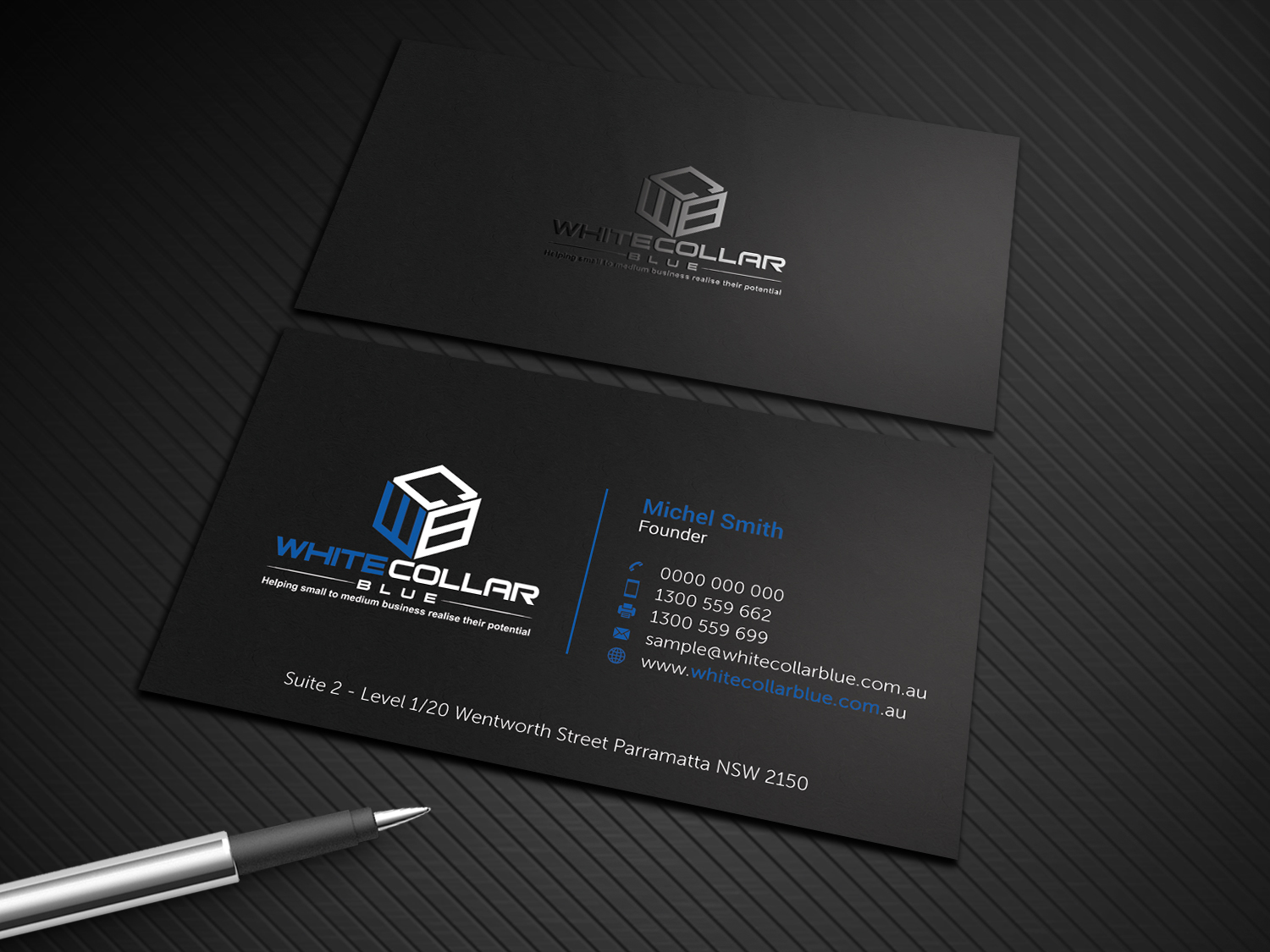Business Card Design by Graphic Flame for WhiteCollarBlue | Design #15797021
