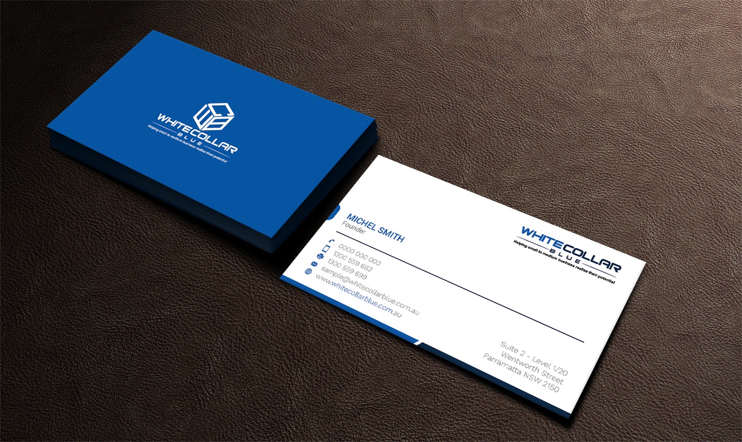 Business Card Design by Graphic Flame for WhiteCollarBlue | Design #15797058