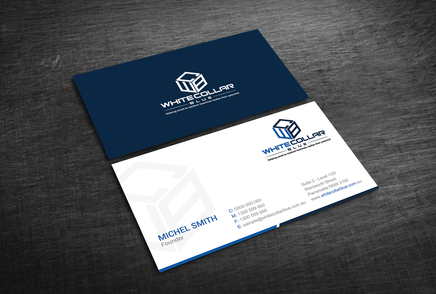 Business Card Design by Graphic Flame for WhiteCollarBlue | Design #15797098
