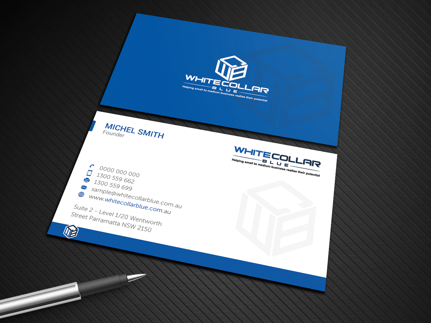 Business Card Design by Graphic Flame for WhiteCollarBlue | Design #15797113