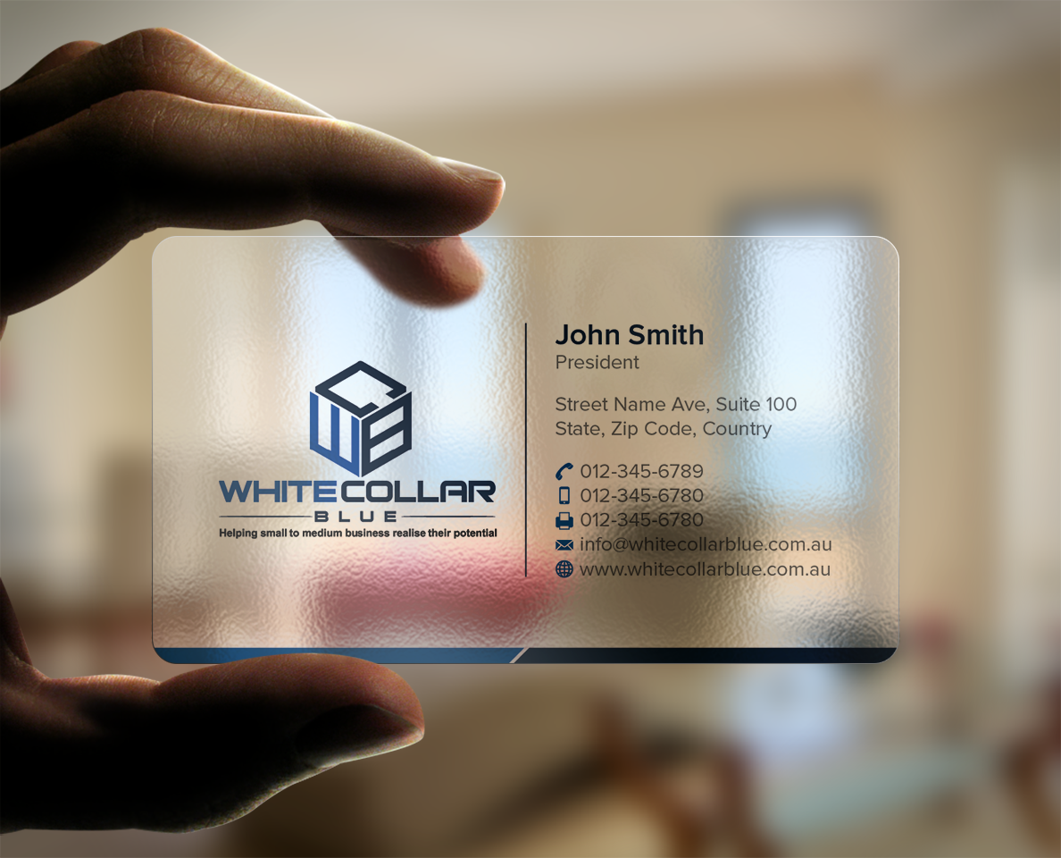 Diseño de Tarjeta de Presentación por design_C. para WhiteCollarBlue | Diseño #15851025