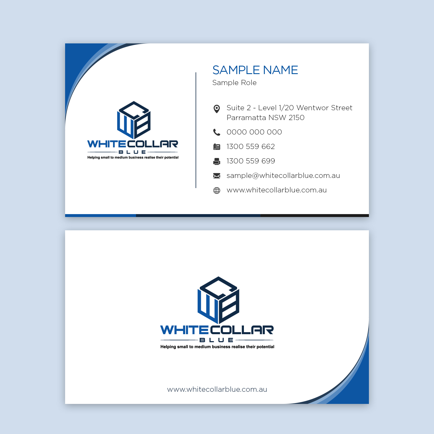 Business Card Design by Luova Designs for WhiteCollarBlue | Design #15932179