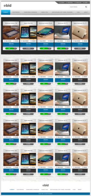 Penny auction website for high end market | Web Design by -Marc-