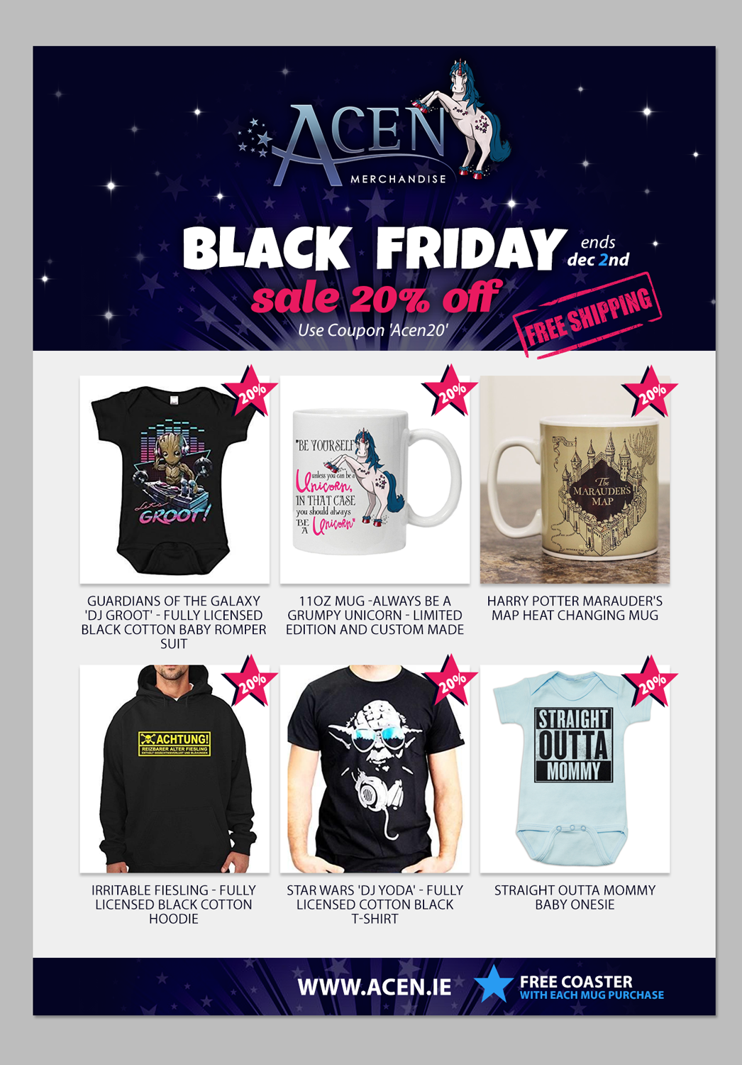 Web Design by Taya Bright for Acen Merchandise Limited | Design #15818811