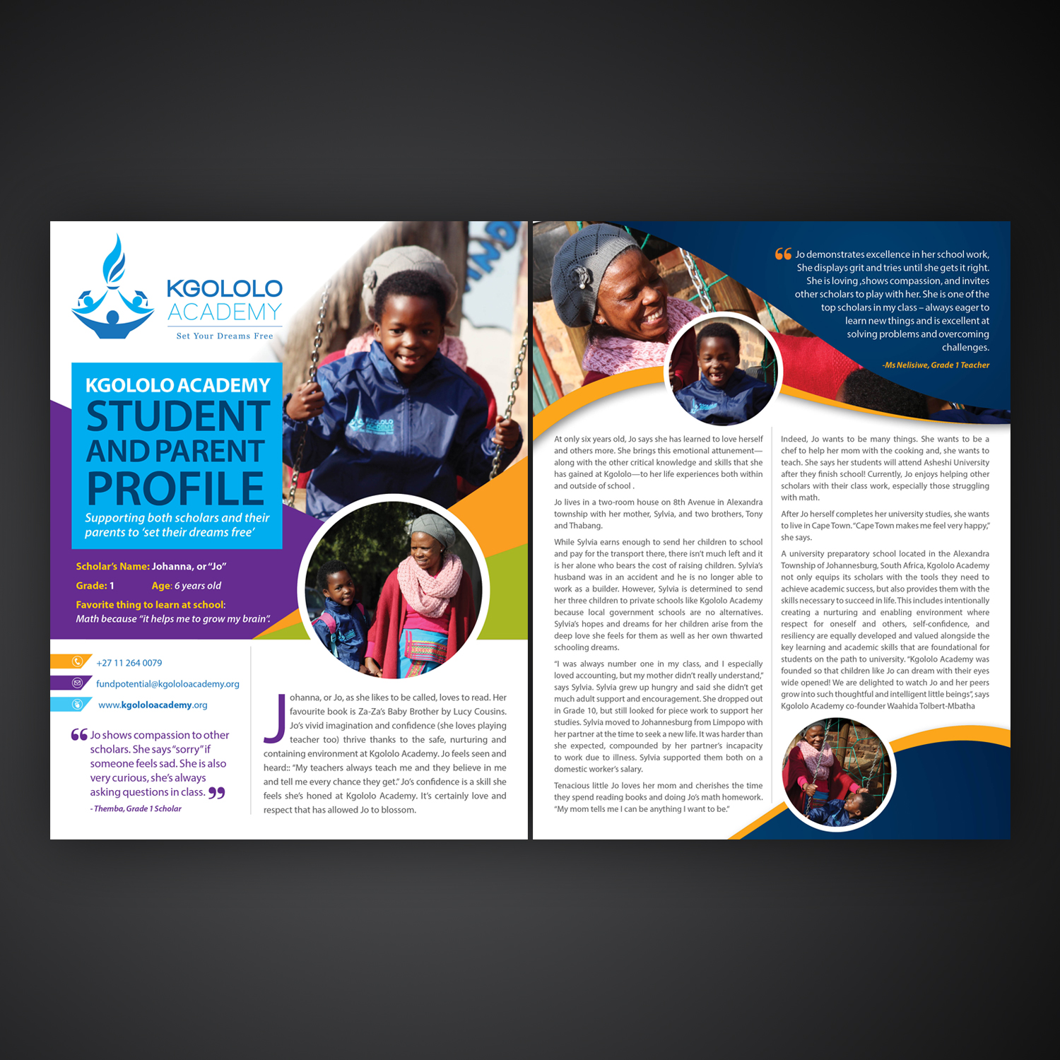 Flyer Design by Mariyam Khan for Kgololo Academy | Design #15802337