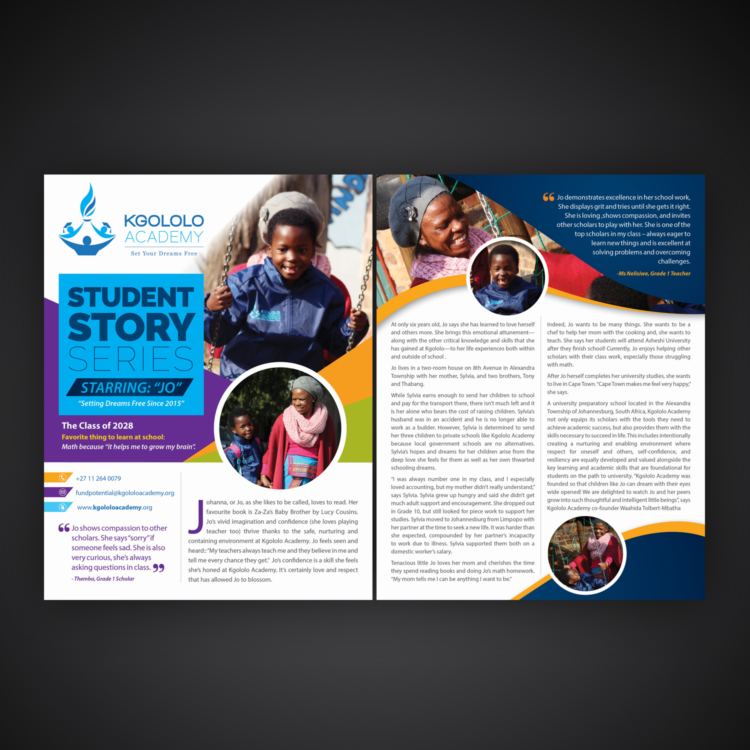 Flyer Design by Mariyam Khan for Kgololo Academy | Design #15855635