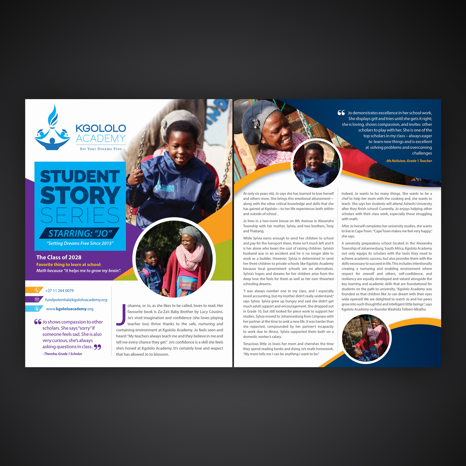 Flyer Design by Mariyam Khan for Kgololo Academy | Design #15880032