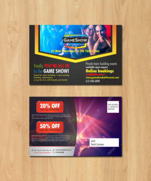 Game Show Battle Rooms Initial Post Card | Design de Carte Postale par ecorokerz