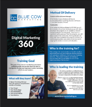 Flyer Design by Deziners Zone for Blue Cow Marketing Inc. | Design: #15810403