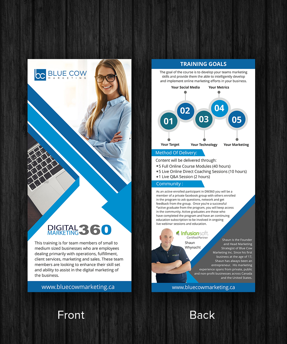 Flyer Design by ecorokerz for Blue Cow Marketing Inc. | Design #15806898