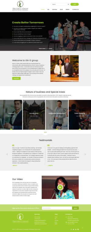 Web Design by pb for The Gin G Group | Design: #17144246