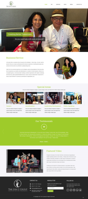 Web Design by pb for The Gin G Group | Design: #17144247