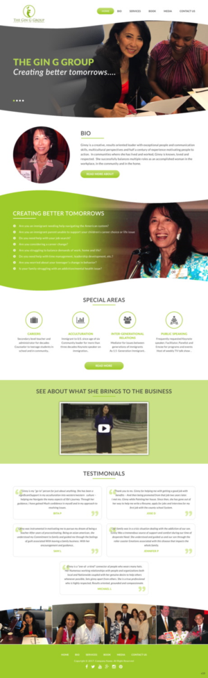 Web Design by pb for The Gin G Group | Design: #17144248