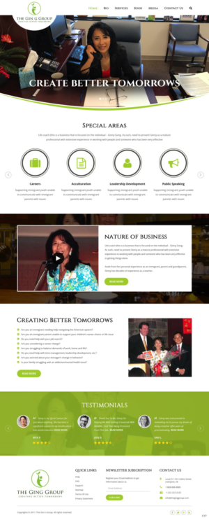 Web Design by pb for The Gin G Group | Design: #17144249