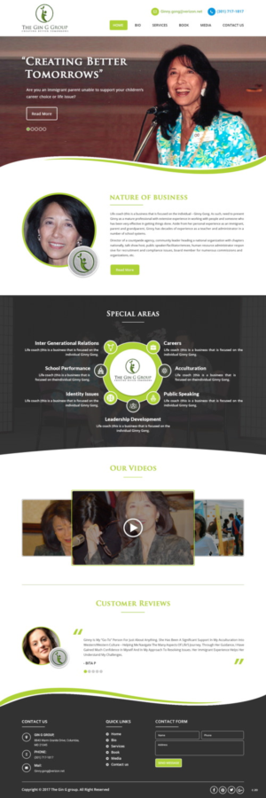 Web Design by pb for The Gin G Group | Design: #17162138