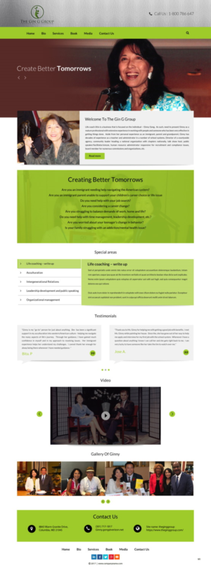 Web Design by pb for The Gin G Group | Design: #17162139