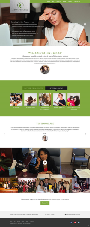 Web Design by pb for The Gin G Group | Design: #17162140