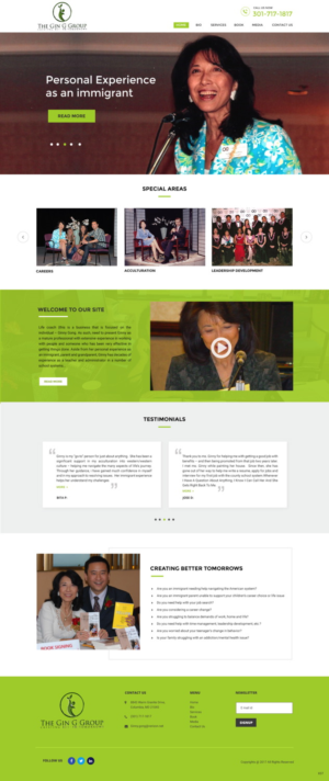 Web Design by pb for The Gin G Group | Design: #17162141