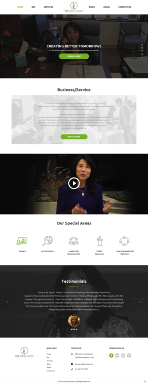 Web Design by pb for The Gin G Group | Design: #17162147