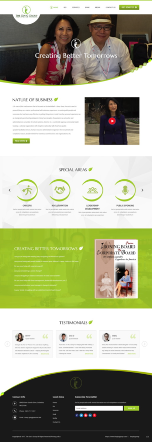 Web Design by pb for The Gin G Group | Design: #17162149