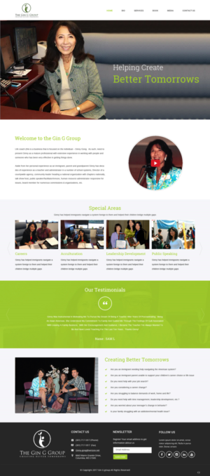 Web Design by pb for The Gin G Group | Design: #17209236
