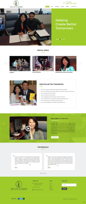 Web Design by pb for The Gin G Group | Design: #17209237