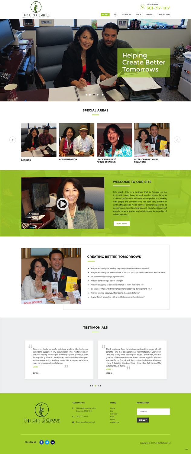 Web Design by pb for The Gin G Group | Design #17237003