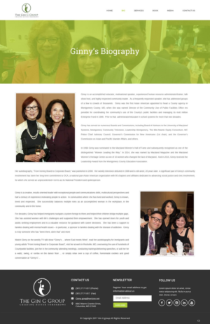 Web Design by pb for The Gin G Group | Design: #17263858