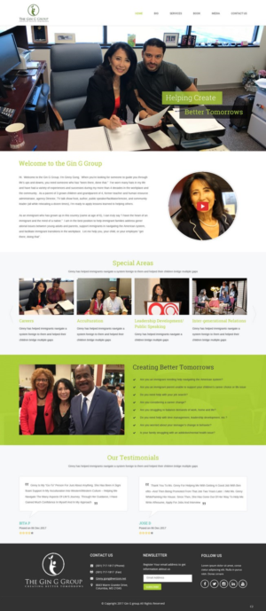 Web Design by pb for The Gin G Group | Design: #17263859
