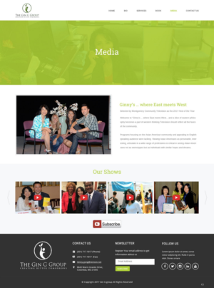 Web Design by pb for The Gin G Group | Design: #17263861