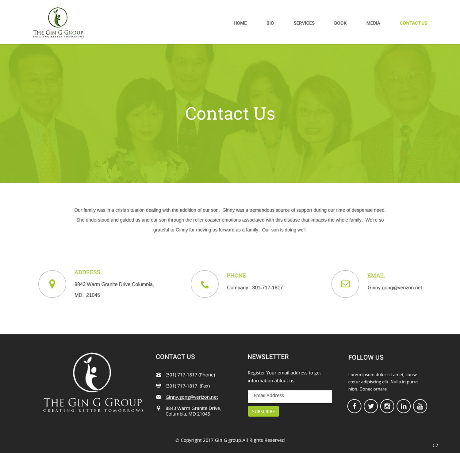 Web Design by pb for The Gin G Group | Design #17263876