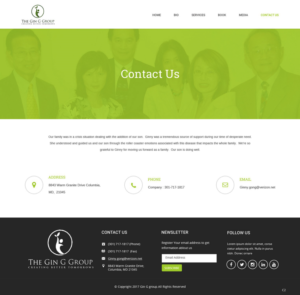 Web Design by pb for The Gin G Group | Design: #17263876