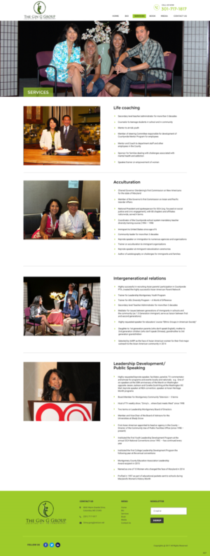 Web Design by pb for The Gin G Group | Design: #17264024