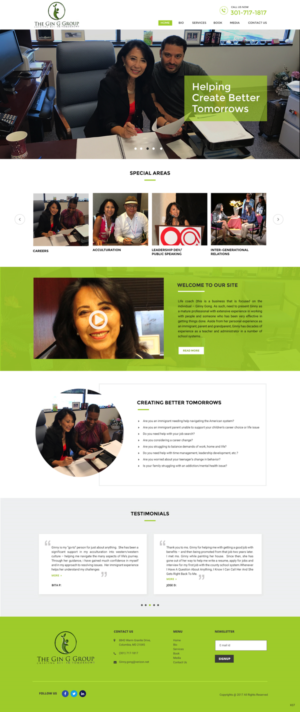 Web Design by pb for The Gin G Group | Design: #17264025