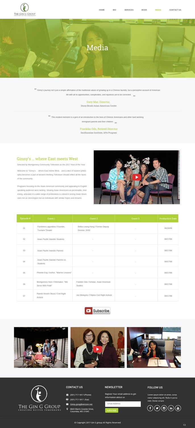 Web Design by pb for The Gin G Group | Design #17327371
